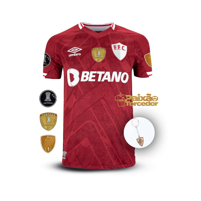 Camisa Fluminense III 2022-23 - Patchs Campeão Libertadores 2023 - Umbro Torcedor Masculina