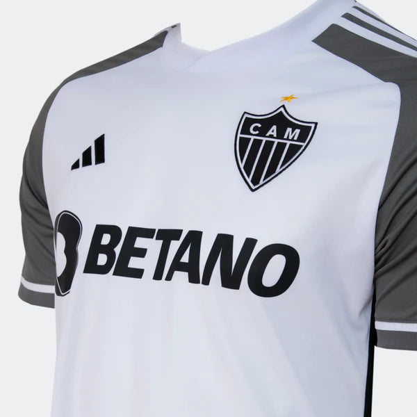 Camisa Atletico Mineiro II Reserva 23/24 - Adidas Torcedor Masculina - Branca com preto - Paixao de Torcedores