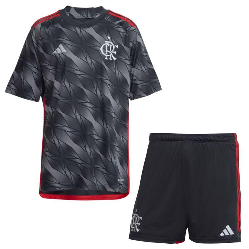 Kit infantil Flamengo Terceiro Uniforme 24/25 Adidas