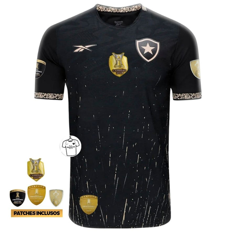 Camisa Botafogo Reserva 24/25 - Patchs de Campeão Brasileiro e Libertadores