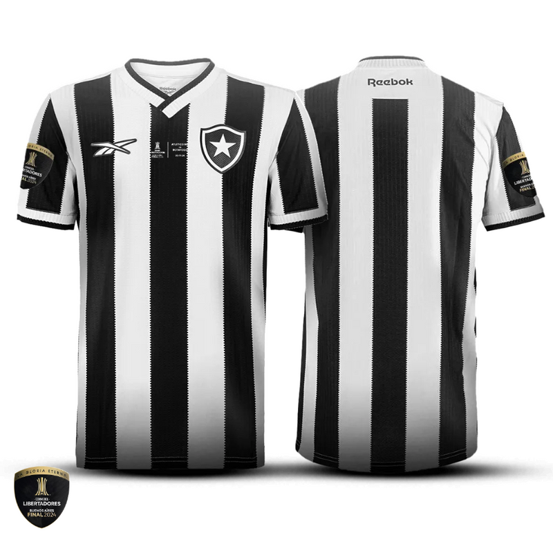 Camisa Botafogo Titular 2024/25 - Patchs Libertadores Dia do Jogo Matchday