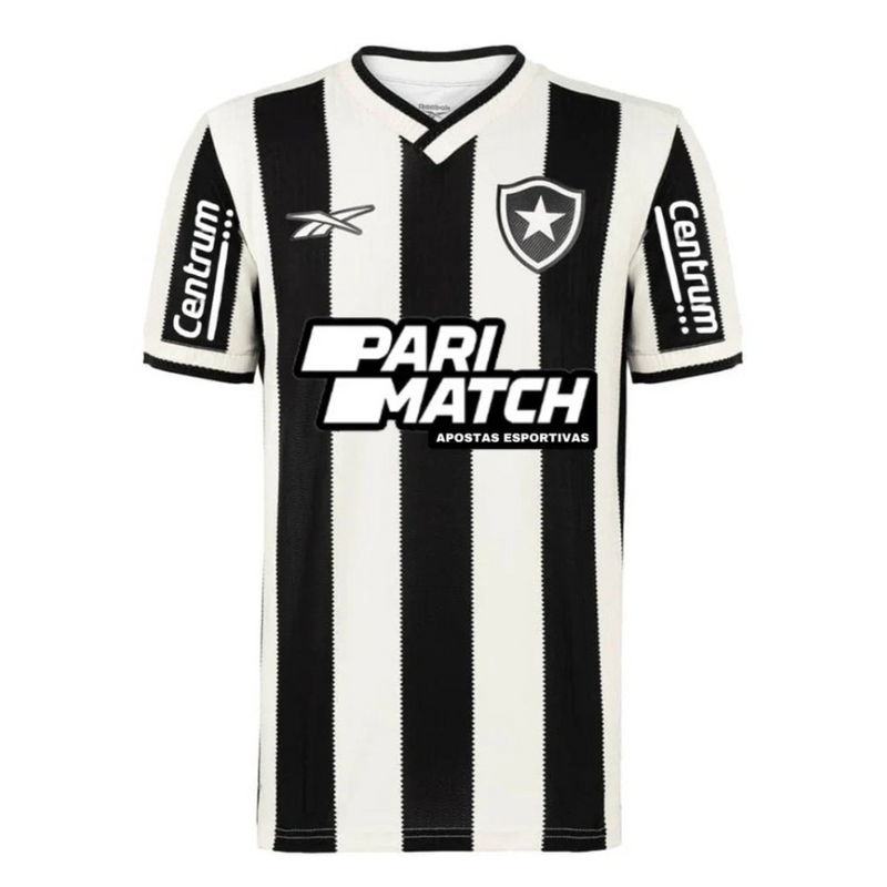 Camisa Botafogo Titular 24/25 - Patchs de Campeão Brasileiro e Libertadores