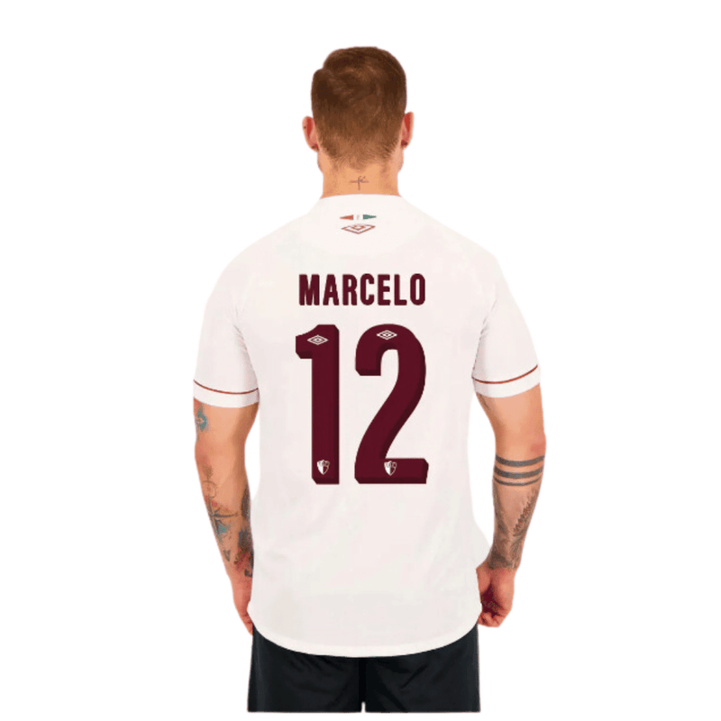 Camisa Fluminense II 23/24 - Umbro Torcedor Masculina - Personalizada MARCELO N°12 - Paixao de Torcedores