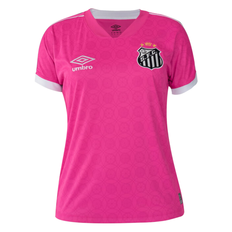 Camisa Santos Outubro Rosa 2023 Umbro Torcedor Feminina