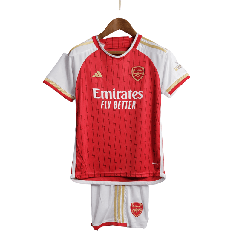 Kit Infantil Arsenal Titular I 23/24 - Torcedor Adidas - Paixao de Torcedores