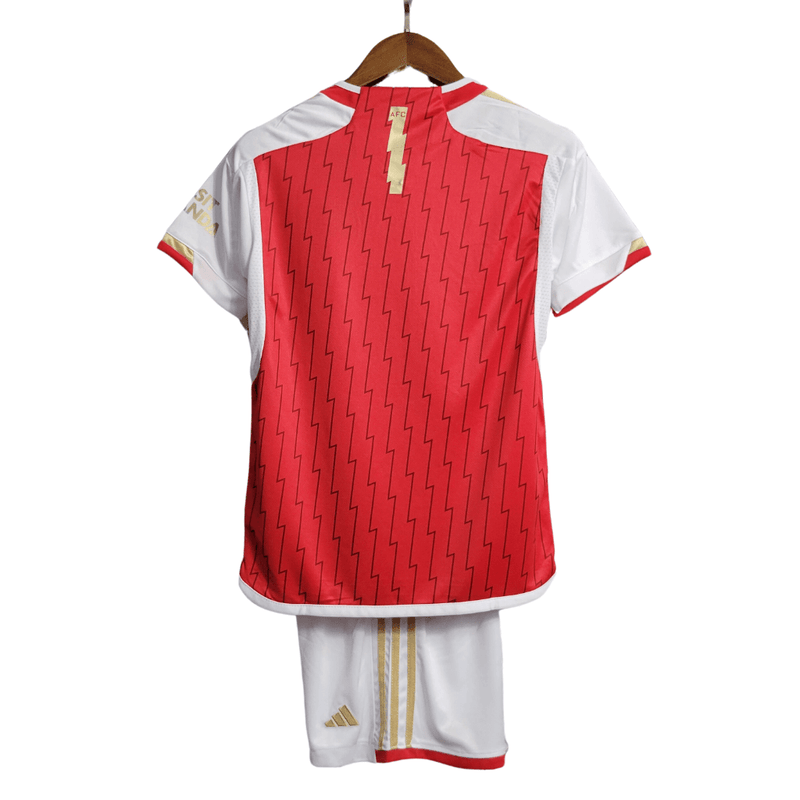 Kit Infantil Arsenal Titular I 23/24 - Torcedor Adidas - Paixao de Torcedores