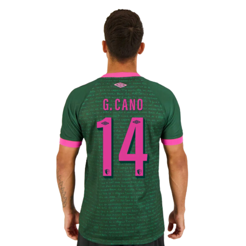 Camisa Fluminense III Terceiro Uniforme 23/24 - Umbro Torcedor Masculina - Personalizada G.CANO N°14 - Paixao de Torcedores