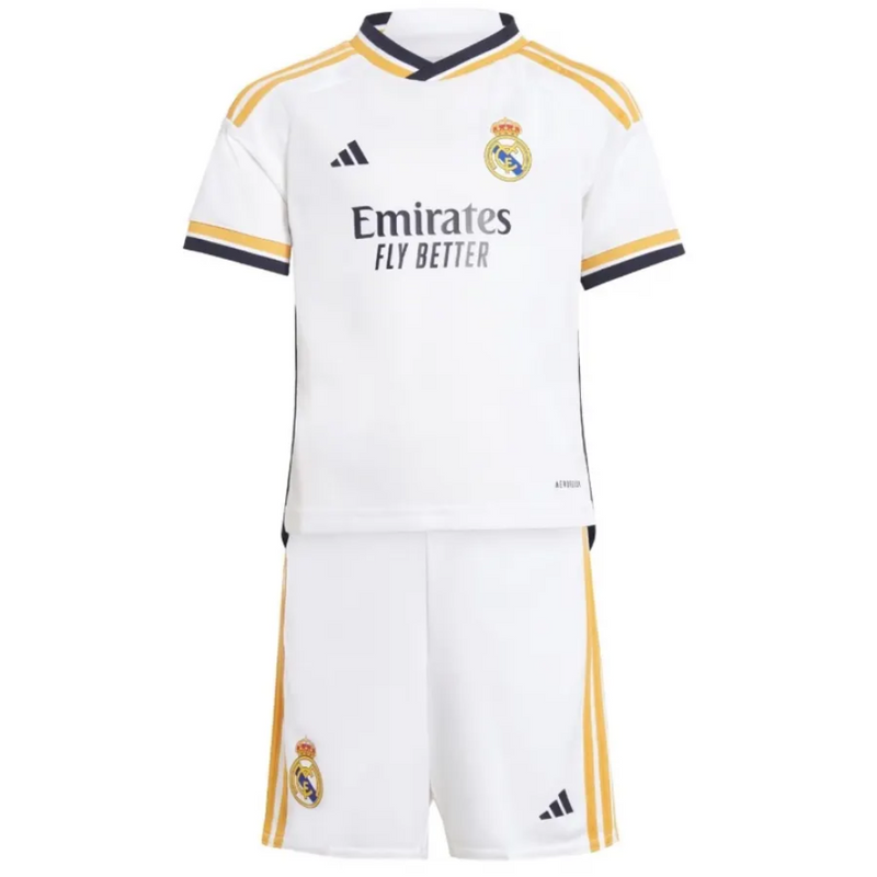 Kit Infantil Real Madrid Titular I I 23/24 - Torcedor Adidas - Paixao de Torcedores