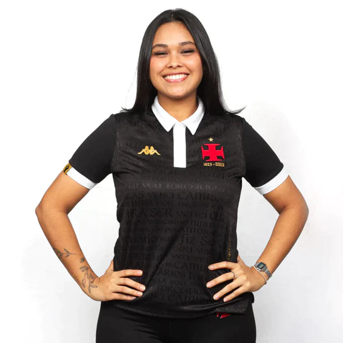 Camisa Vasco da Gama Terceiro Uniforme 23/24 - Kappa Torcedor Feminina