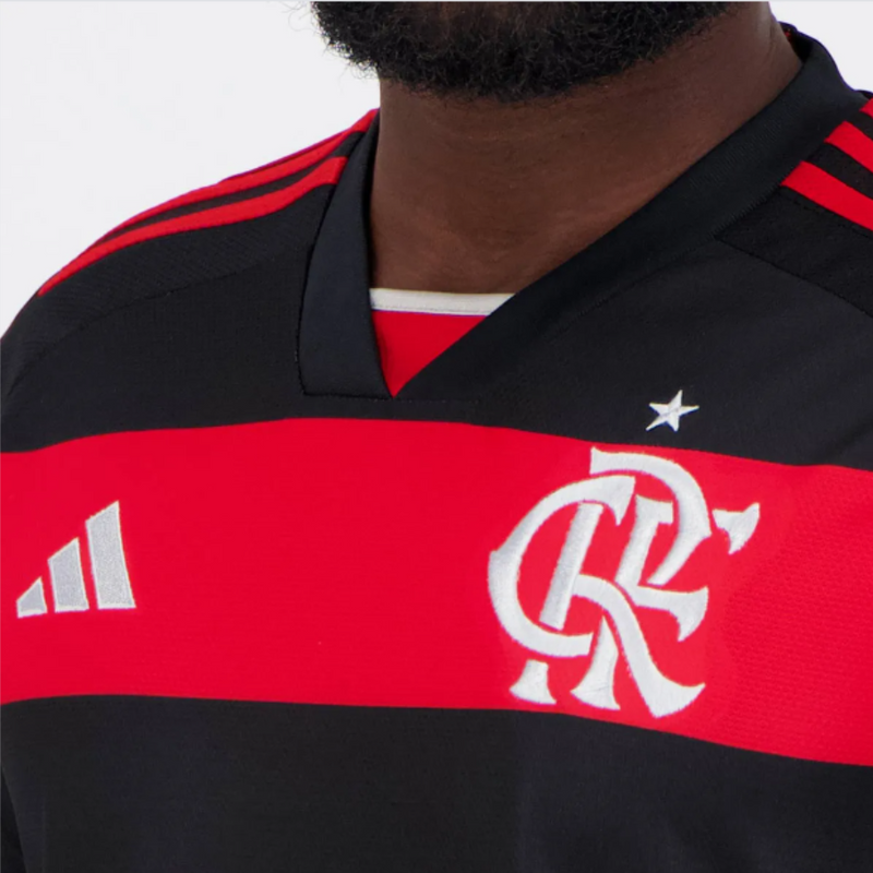 Kit 3 Camisas Flamengo 2024/24 Torcedor Masculino Titular, Reserva, Third + Brinde