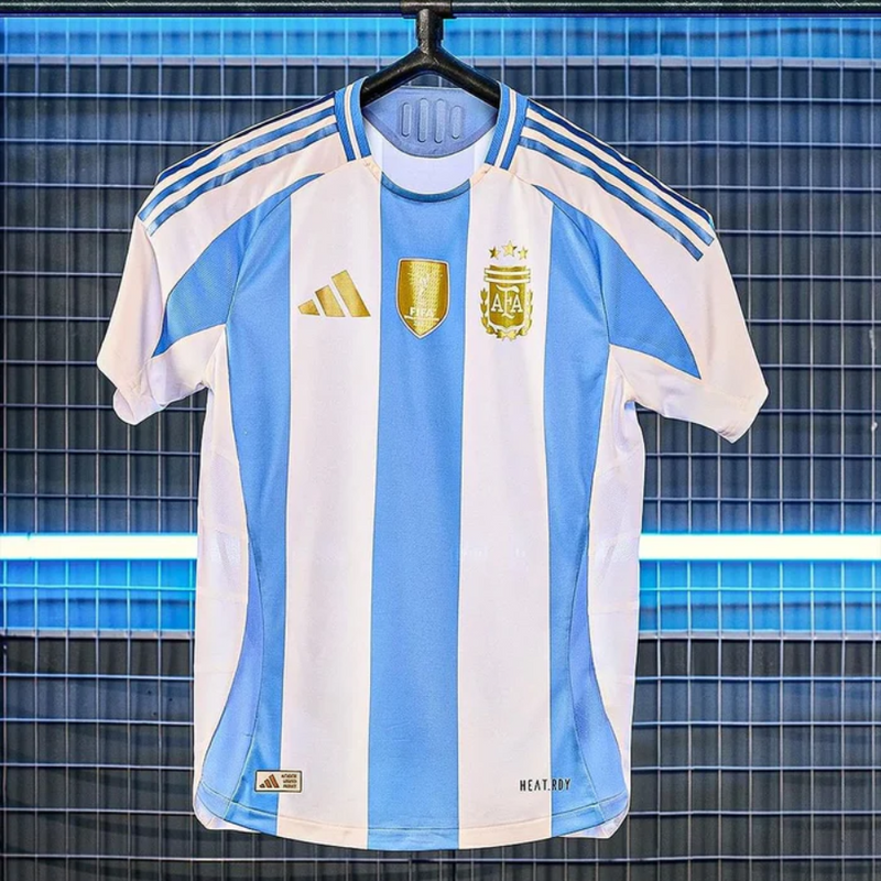 Camisa Argentina Titular 24/25 - Adidas Torcedor Masculina Patch Campeão