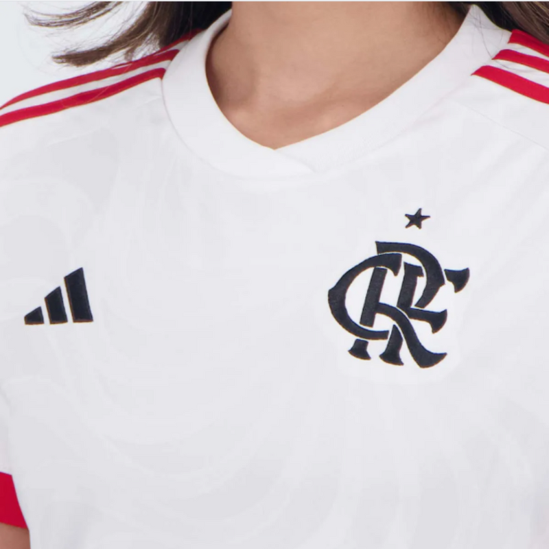 Kit 3 Camisas Flamengo 2024/24 Torcedor Feminina Titular, Reserva, Third + Brinde