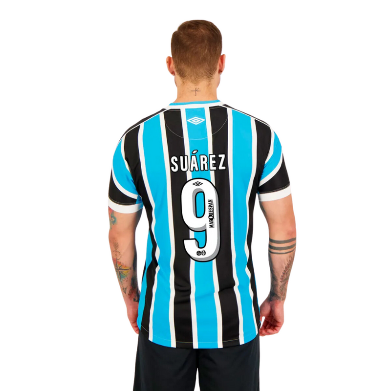 Camisa Grêmio Personalizada SUÁREZ Número 9 Titular 24/25 - Umbro Torcedor Masculina