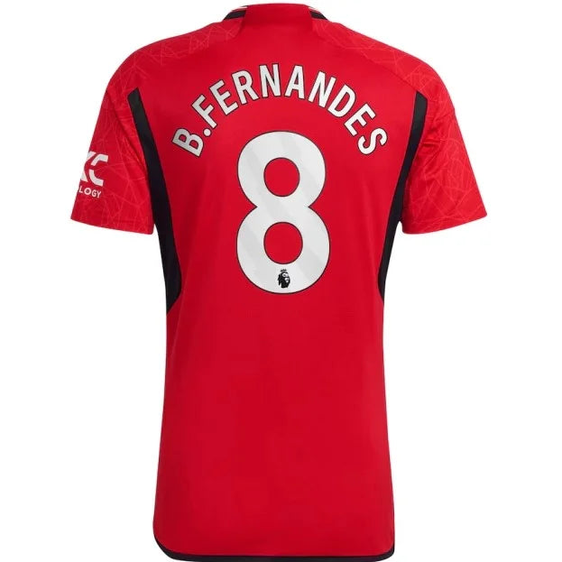 Camisa Manchester United Titular I 23/24 - Personalizada B.FERNANDES N° 8 - Torcedor Adidas Masculina - Paixao de Torcedores