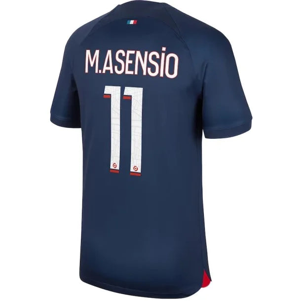 Camisa PSG I Titular 23/24 - Nike Torcedor Masculina - Personalizada M.ASENSIO N° 11 - Paixao de Torcedores