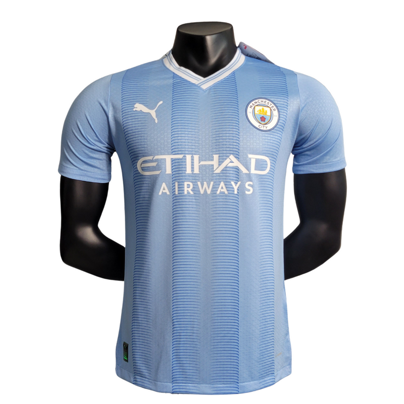 Camisa Manchester CityTitular I 23/24 - Puma Versão Jogador Masculina - Paixao de Torcedores