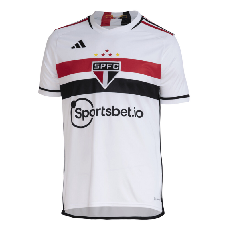 Camisa São Paulo Titular I 23/24 - Adidas Torcedor Masculina - Personalizada JAMES N°19 - Paixao de Torcedores