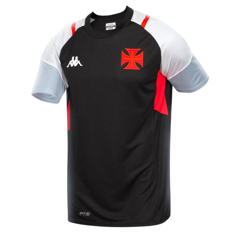 Camisa Vasco da Gama Treino 23/24 - Kappa Torcedor Masculina - Preto - Paixao de Torcedores