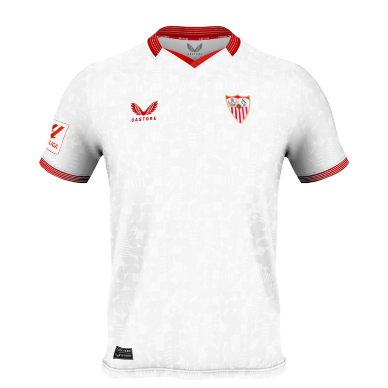 Camisa Sevilla I Titular 23/24 - Castore Torcedor Masculina - Paixao de Torcedores