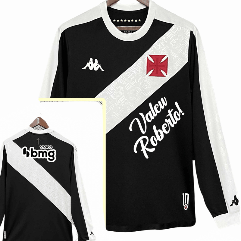 Camisa Manga Longa Vasco da Gama Titular 24/25 - Kappa Torcedor Masculina