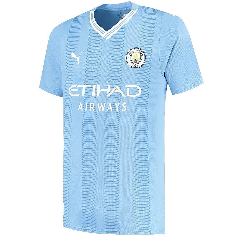 Camisa Manchester City Titular I 23/24 - Puma Torcedor Masculina Personalizada HAALAND N°9 - Paixao de Torcedores