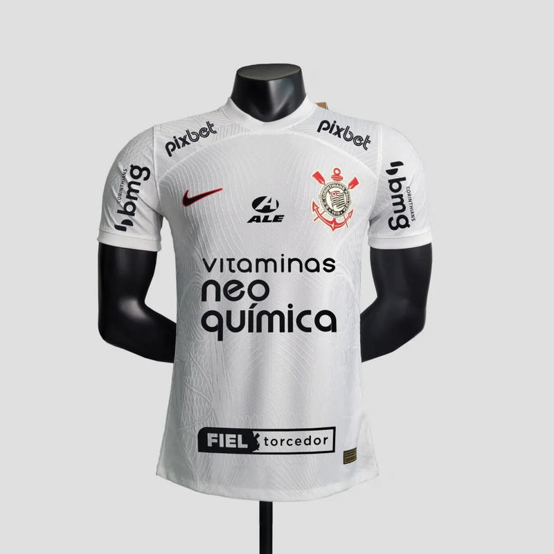 Camisa Corinthians I Titular 23/24 - Nike Versão Jogador Todos os PATROCINIOS - Paixao de Torcedores