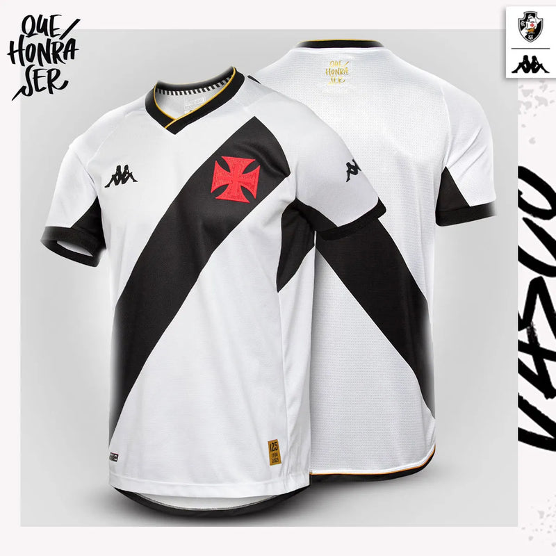 Camisa Vasco da Gama II Reserva 23/24 - Kappa Torcedor Masculina - Branca - Paixao de Torcedores