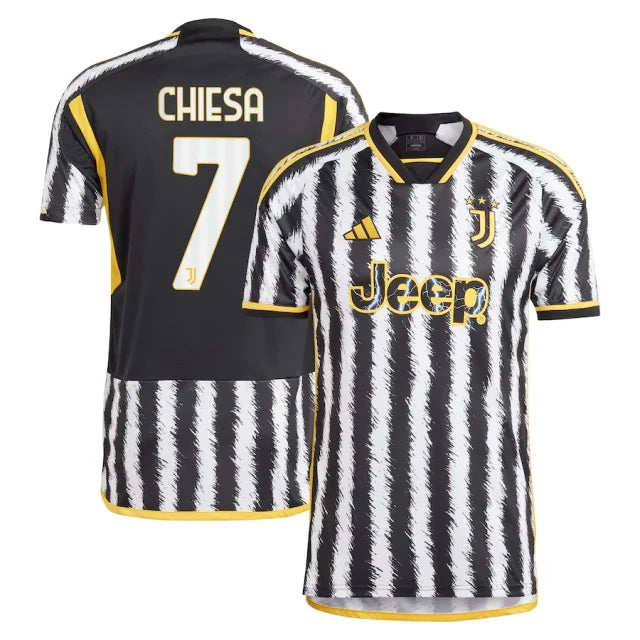 Camisa Juventus I 23/24 - Adidas Torcedor Masculina Personalizada CHIESA N° 7 - Paixao de Torcedores