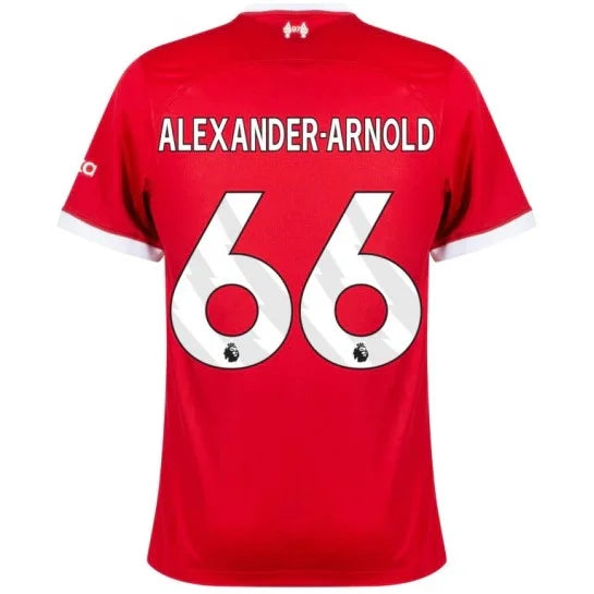 Camisa Liverpool I Titular 23/24 - Nike Torcedor Masculina - Personalizada Alexander-Arnold N°66 - Paixao de Torcedores