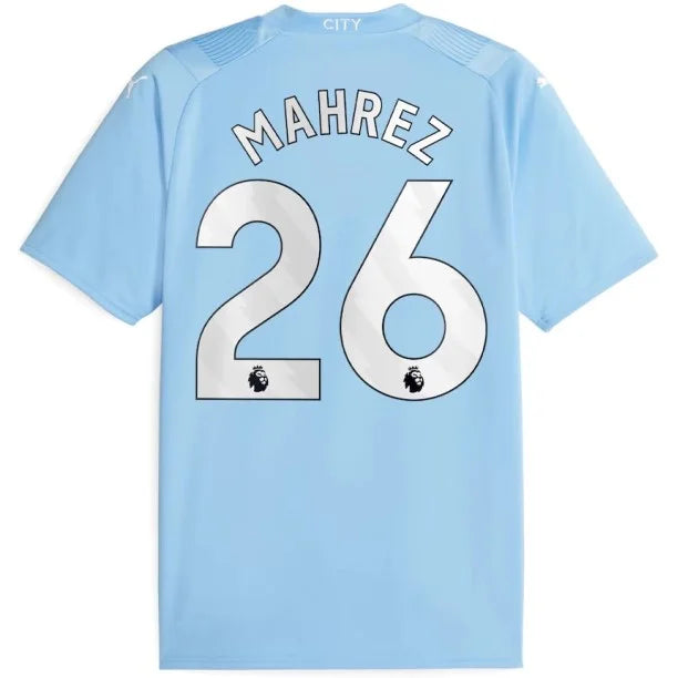 Camisa Manchester City Titular I 23/24 - Puma Torcedor Masculina Personalizada MAHREZ N°26 - Paixao de Torcedores