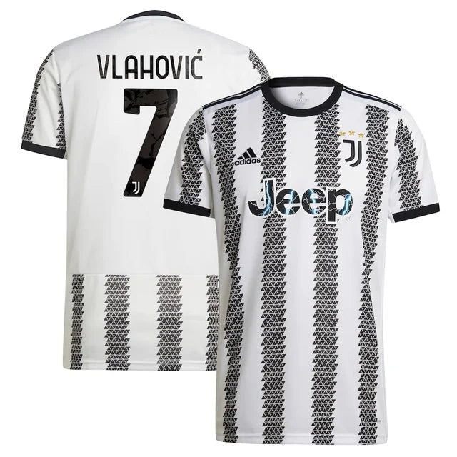 Camisa Juventus home 22/23 - Torcedor Adidas - Personalizada Vlahovic n° 7 - Paixao de Torcedores
