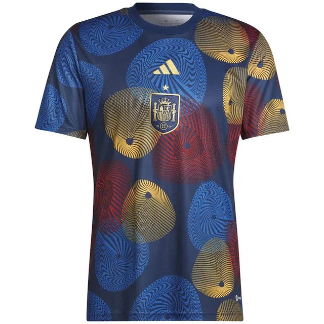 Camisa Espanha  Pre jogo WC2022  - Torcedor Pro Adidas  Masculino - Paixao de Torcedores