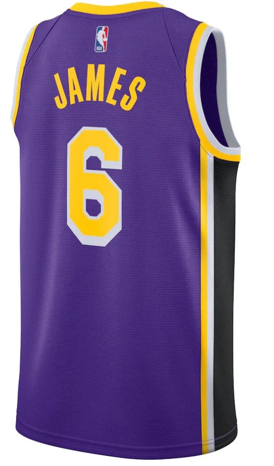 Regata Los Angeles Lakers LeBron James 2122 Nº6 - Torcedor - Masculina -Roxo e Amareloo - Paixao de Torcedores