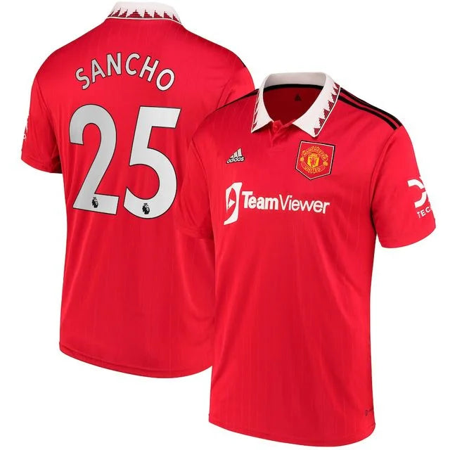 Camisa Manchester United home 22/23 - Torcedor Adidas - Personalizada Sancho n° 25 - Paixao de Torcedores