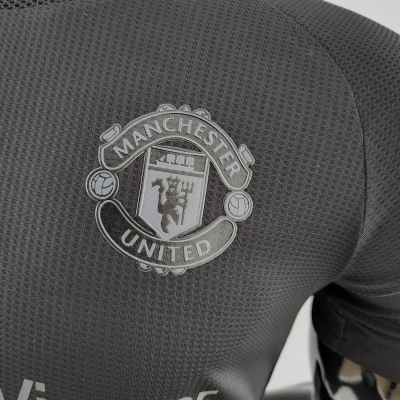 Camisa Manchester United Black Away 22/Versão Jogador Adidas Masculina - Preto - Paixao de Torcedores