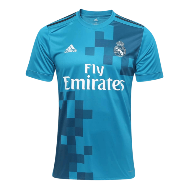 Camisa Retrô Real Madrid 17/18 Torcedor Adidas Masculina - Azul - Paixao de Torcedores