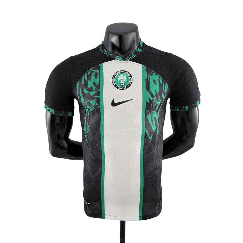 Camisa Nigeria Away 22/23 Versão Jogador Nike Masculina - Branco, Preto - Paixao de Torcedores
