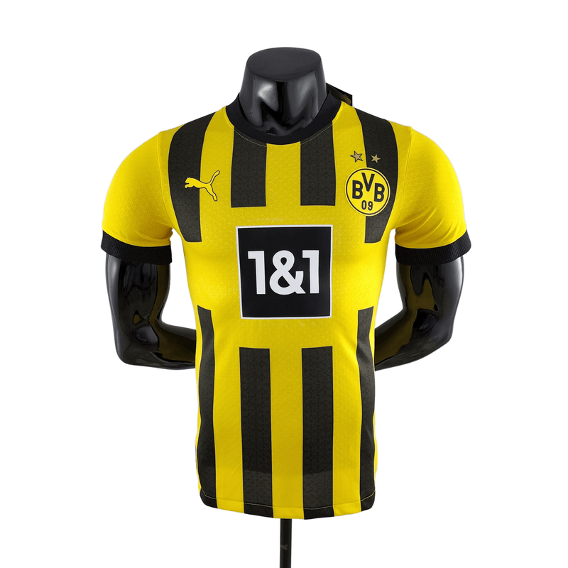 Camisa Borussia Dortmund Home 22/23 Versão Jogador Puma Masculina - Amarelo e Preto - Paixao de Torcedores