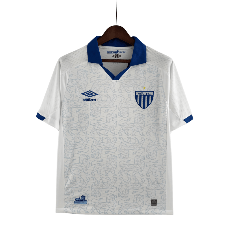 Camisa Avai Away 22/23 Torcedor Umbro Masculina - Azul e Branca - Paixao de Torcedores