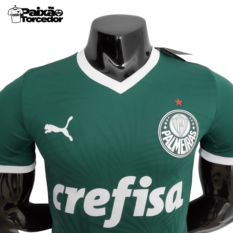 Camisa Palmeiras Home  21/22  Versão Jogador Adidas Masculina - Tricolor - Paixao de Torcedores