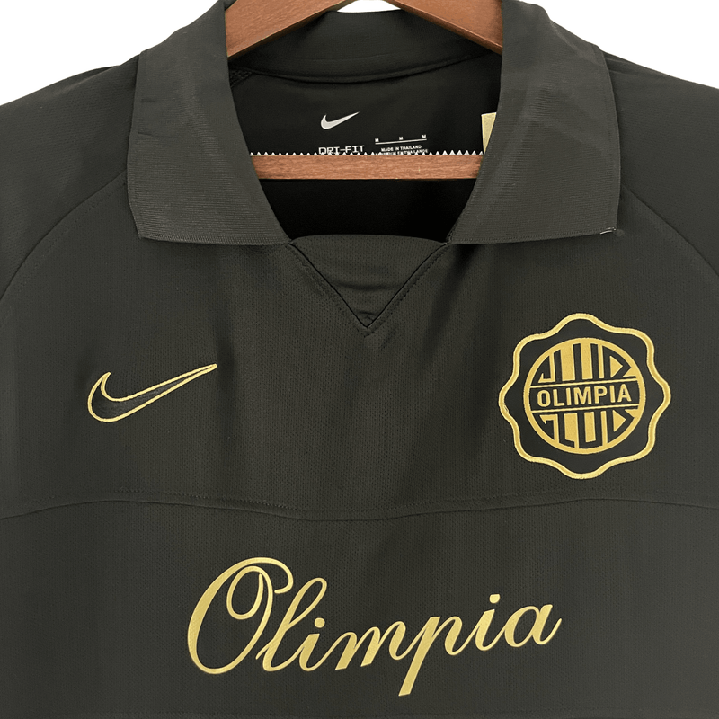 Camisa Olimpia 100 anos  2223 Torcedor Nike  Masculina - Preto - Paixao de Torcedores