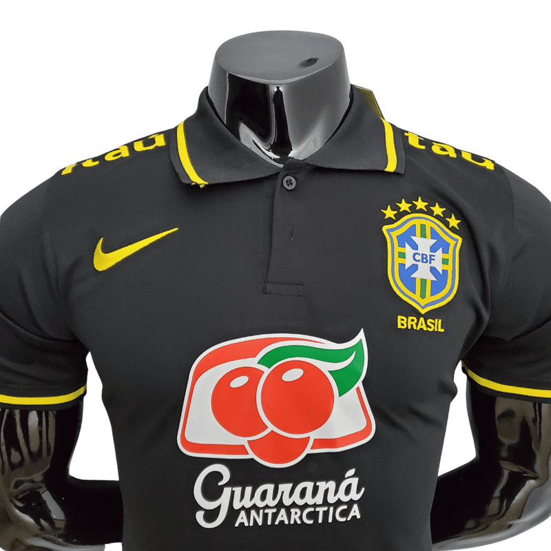 Camisa Polo Brasil Preta Nike - Paixao de Torcedores