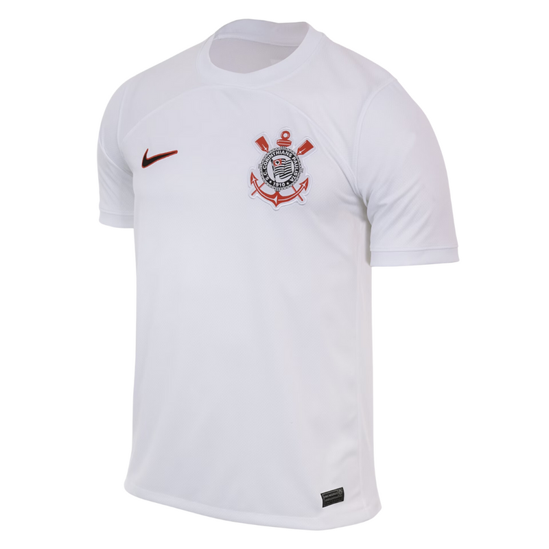 Camisa Corinthians I Titular 23/24 - Nike Torcedor Masculina - Branca - Paixao de Torcedores