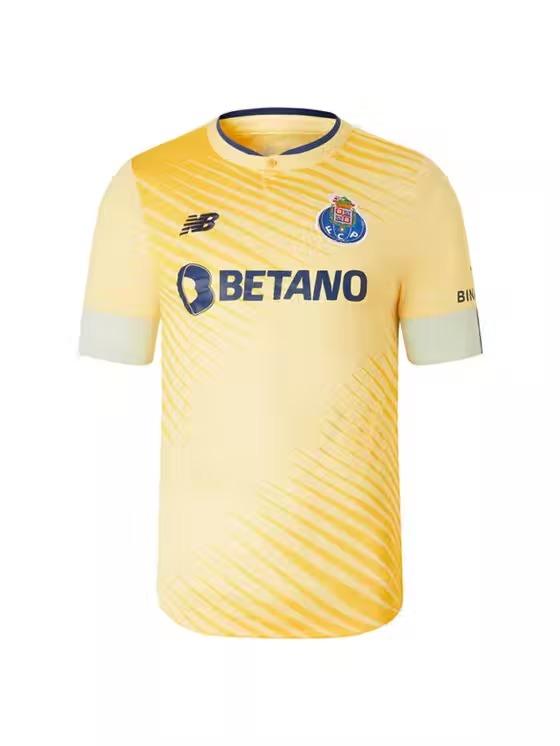 Camisa Porto II 2223 Torcedor NewBalance Masculina - Amarelo e cinza - Paixao de Torcedores