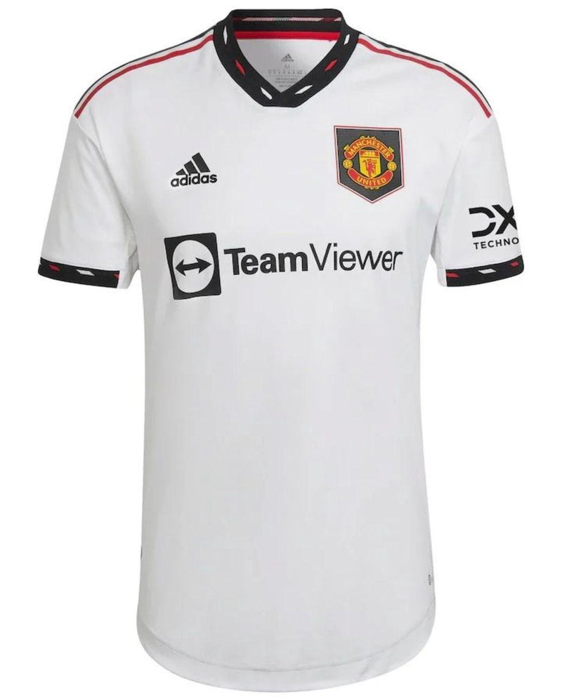 Camisa Manchester United II 2223 Torcedor Adidas Masculina - Branco, Preto e Vermelho - Paixao de Torcedores