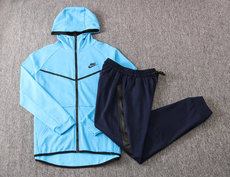 Conjunto Nike Tech Fleece Azul Claro - Agasalho - Paixao de Torcedores