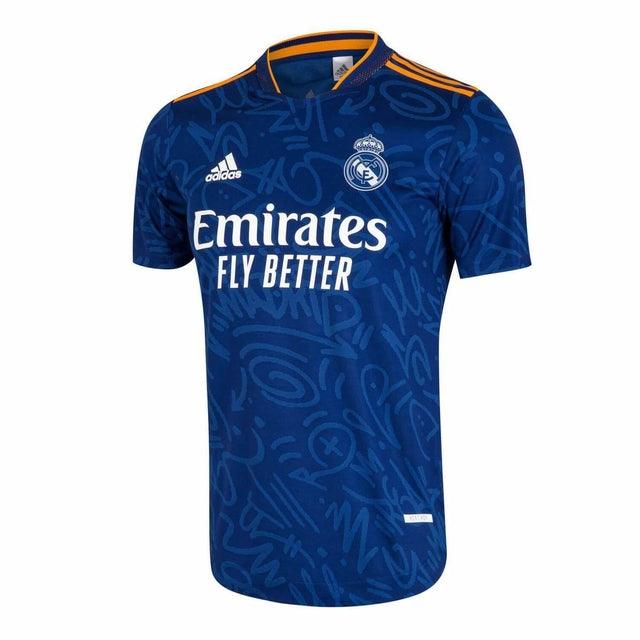 Camisa Real Madrid Away 21/22 Torcedor Adidas Masculina - Azul Royal - Paixao de Torcedores