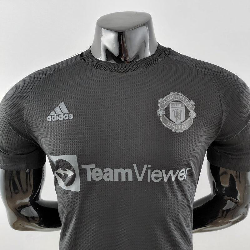 Camisa Manchester United Black Away 22/Versão Jogador Adidas Masculina - Preto - Paixao de Torcedores