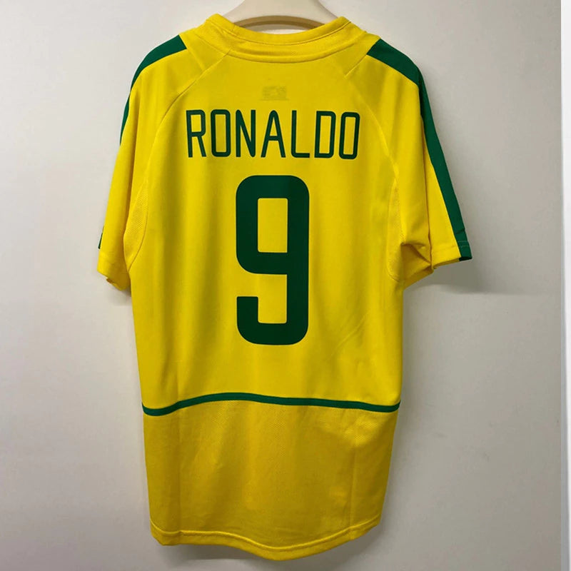 Camisa Ronaldo 9 Brasil Copa 2002 Retrô - Paixao de Torcedores